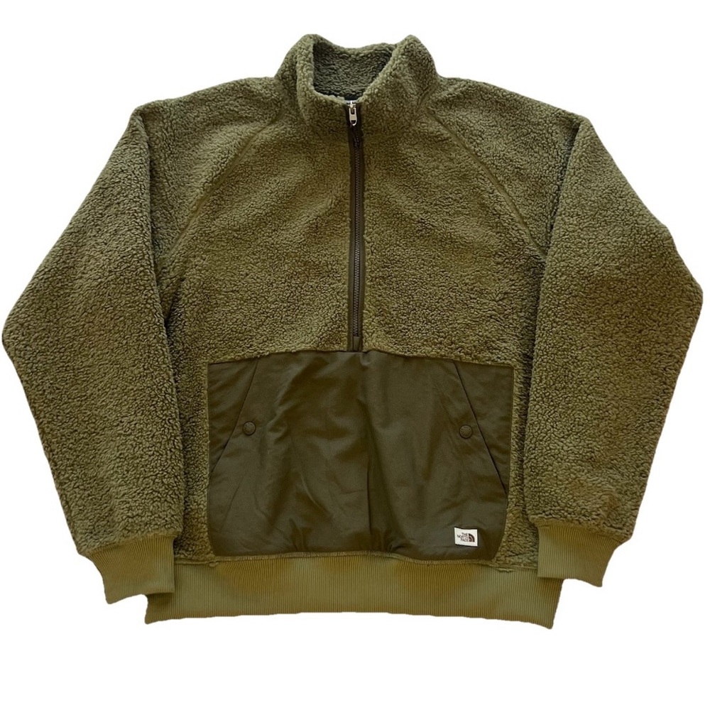 The North Face Heavyweight Men’s Olive Green Fleece Pullover